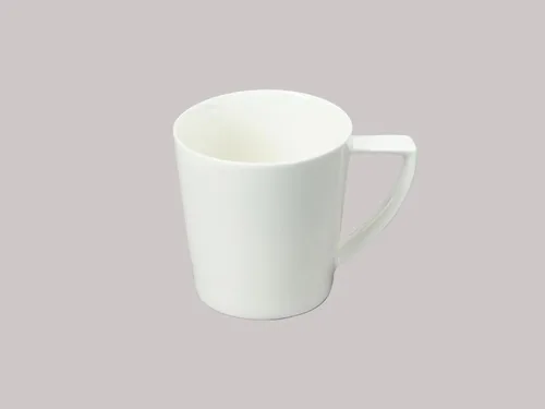 Vista 13 de Bone China - Forma de cono de porcelana, Elegance White Cup Espresso de 5 onzas y platillo, juego de 6 tazas y 6 platillos