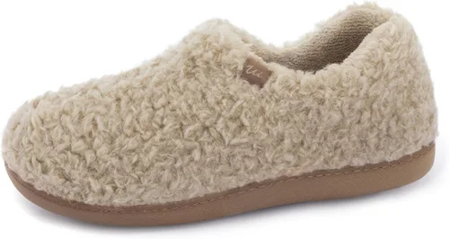 Vista 14 de ULTRAIDEAS - Pantuflas de interior para mujer con espuma viscoelástica, zapatillas de casa con cierre cálido para mujer con suela exterior de goma
