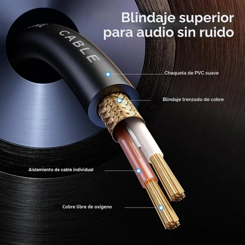 Vista 5 de Cable Matters 6.35mm (1/4") cable TRS a XLR (macho a macho)