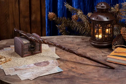 Vista 5 de Handicraftviet Varitas de Pájaro de Madera Talladas a Mano de 15 Pulgadas para Brujería Coleccionable y Cosplay, Varita Mágica Regalo para Niños