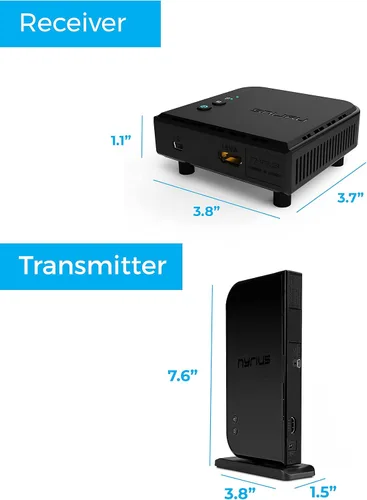 Vista 8 de Aries Home - Transmisor y receptor inalámbrico digital HDMI para transmisión de video HD 1080p, caja de cable, satélite, bluray, DVD, PS3, PS4