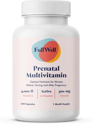 Vista 11 de FullWell Vitaminas Prenatales de Limón colina, ácido fólico, vitamina D para el crecimiento fetal, desarrollo cerebral 26 Nutrientes Vitales