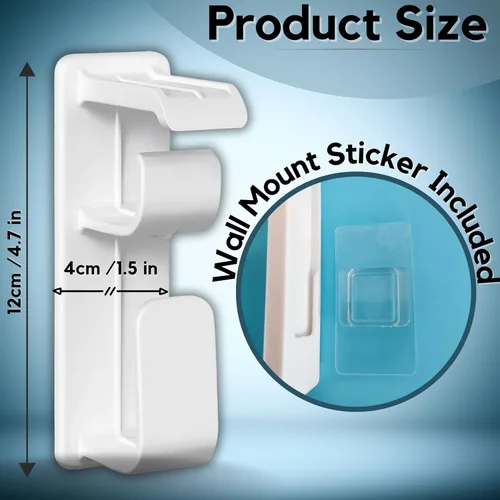 Vista 2 de Soporte para colgar manguera CPAP, organizador de manguera extraíble ajustable, soporte para máscara, antideslizante, soporte de tubo de manguera