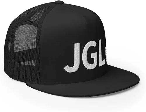 Vista 5 de RIVEMUG JGL - Gorra de camionero de corte plano, bordado blanco, El Chapo Guzman, gorra Chapito 701 de corona alta, ajustable, gorra JGL