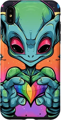 Vista 7 de iPhone 15 Alien LGBT Funny Gaylien para el Mes del Orgullo Caso