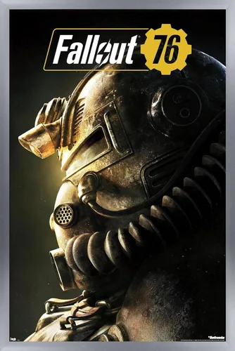 Vista 11 de Trends International Fallout: 76 - Helmet Close-Up Wall Poster, 22.4L x 14.7W, Barnwood Framed Version Versión enmarcada Barnwood