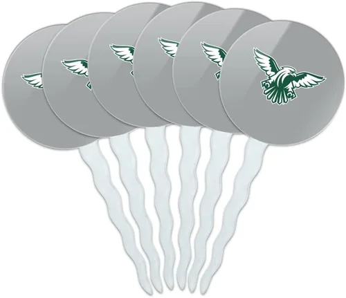 Vista 247 de Abilene Christian - Juego de 6 palillos para cupcakes con logotipo secundario
