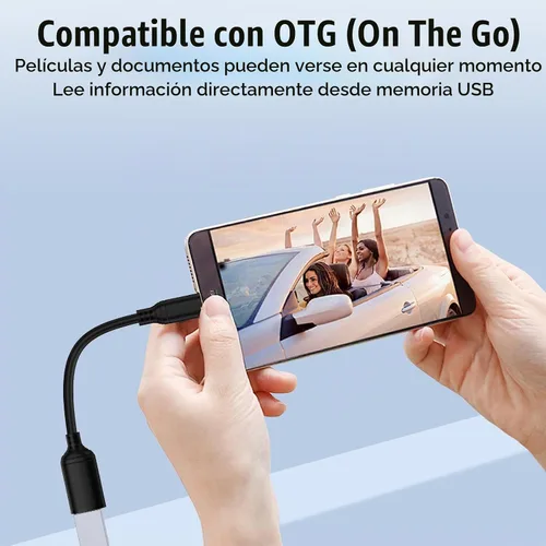 Vista 4 de Adaptador USB C a USB OTG para Android, 5Gbps On The Go USB3.0 USBC macho a USB-A hembra Adaptador Android OTG Cable para Samsung Galaxy S26 S25 FE