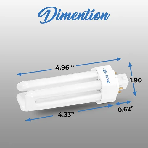 Vista 2 de OHLECTRIC Bombillas fluorescentes inteligentes de 26 vatios, amalgama compacta de 4 pines, larga vida útil, ahorro de energía, temperatura