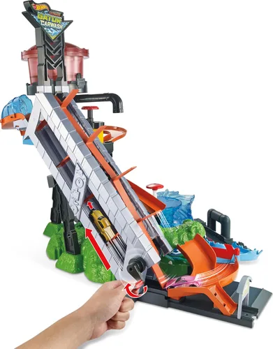 Vista 4 de Hot Wheels City Lavado de Autos y Cocodrilo Gigante