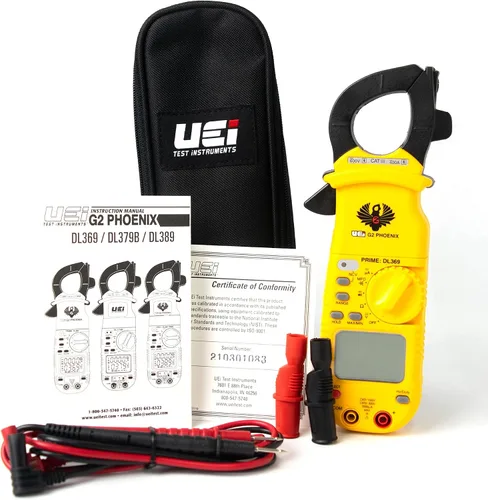 Vista 6 de UEi DL369 - Pinza amperimétrica digital HVAC de rango automático de 4000 conteos, voltímetro de CA, amperímetro de CA, mide corriente de CA, voltaje
