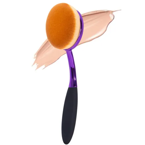 Vista 8 de Yoseng - Brocha ovalada para maquillaje, cepillo de base grande, cepillos de maquillaje, aplicación rápida y sin defectos de base líquida, crema
