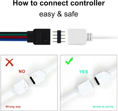 Vista 6 de RGBZONE 10 unids 4 Pin 0.394 in Conectores LED sin soldadura 4 Pin conductor tira a adaptador de corriente para puente de 0.394 in SMD RGB 5050 LED