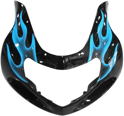 Vista 2 de Kit de carenado de llama azul negro de plástico ABS para Suzuki GSXR600 GSXR750 K1 2000-2003 Carenados GSX-R600 GSX-R750 2001 2002 2003 Inyección