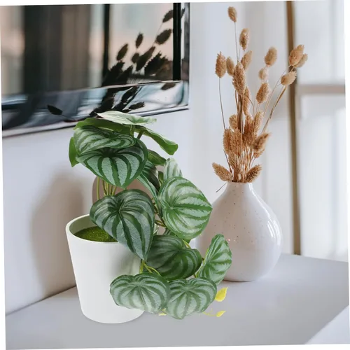 Vista 2 de DECHOUS Planta artificial, bonsái, decoración verde, bonsái artificial, plantas artificiales en maceta, plantas artificiales en maceta, bonsái