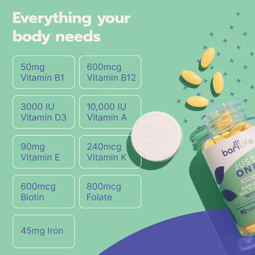 Vista 5 de Just One - Multivitamínico Bariátrico Una Vez al Día con Hierro (30)