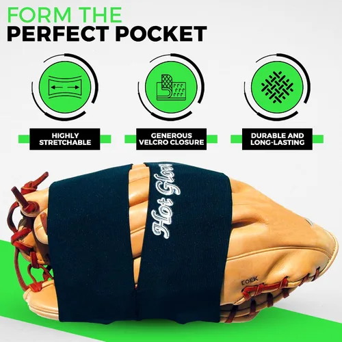 Vista 2 de Hot Glove Mazo y Envoltorio para Guante en Paquete, Set de 3 Piezas para Amoldar Guante, Negro