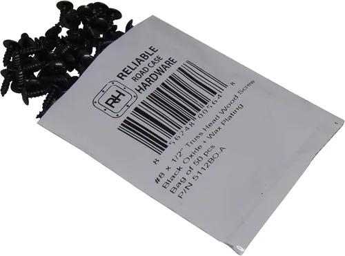 Vista 4 de Empresa confiable de hardware RH-5112BO-A 1/2-pulgadas, tornillo de madera con óxido negro y cera.