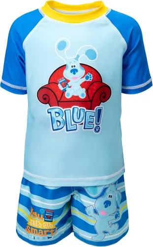 Vista 4 de Blue's Clues & You! SizeRangeDescription1 - Traje de baño raglán sin botones Descripción del tamaño1