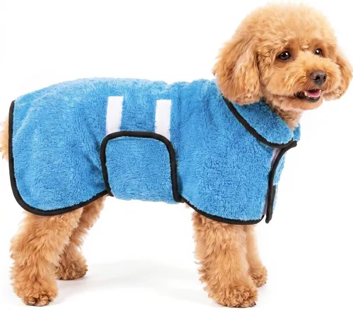 Vista 16 de Bienbee Albornoz para perro, súper absorbente para perros pequeños a Negro