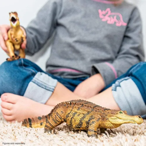 Vista 2 de Safari Ltd. Sarcosuchus - Figura de cocodrilo antigua – Figura detallada de plástico de 10 pulgadas – Divertido juguete educativo para niños, niñas
