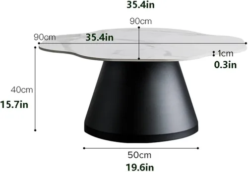 Vista 2 de Mesa de té para sala de estar, mesa auxiliar moderna hecha a mano, mesa de centro giratoria, pequeña, decoración de oficina, mesa de centro