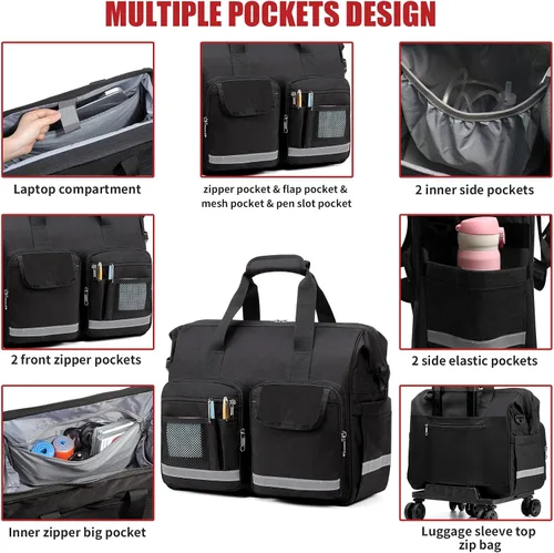 Vista 4 de Gatycallaty Bolsa médica para médico, salud en el hogar, trauma, rojo, ems, bolsa de emergencia para primeros auxilios, Emt Med Dr Enfermería