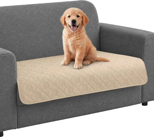 Vista 24 de PAWFINITY Funda de cama impermeable para perros, manta para mascotas lavable para colchón Gris