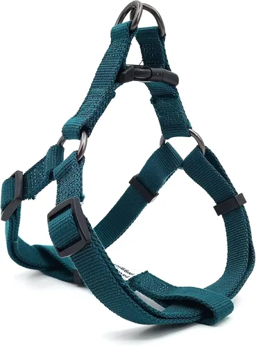 Vista 10 de Arnés de perro ajustable tricolor para perros pequeños y XS - Arnés resistente y fácil de caminar para cachorros, azul y rosa