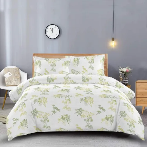 Vista 3 de Royal Hotel Bedding Fundas de edredón de franela 100% algodón pesadas, suaves, juego de funda de edredón de 3 piezas, cierre de botón, grueso