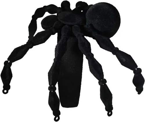 Vista 5 de Nicky Bigs Novelties Diadema de araña para mujer, accesorio de disfraz de bruja de Halloween, araña, para festival, cosplay, color negro, Negro