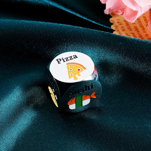 Vista 3 de Regalos para Parejas para Novia Novio Dados Decisores de Comida para Citas Regalos Decisores Un Año 11 Años Aniversario de Plata para Esposo Esposa