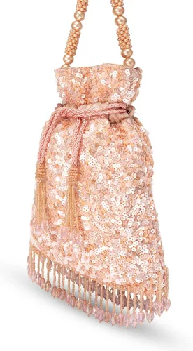 Vista 6 de Aheli Potli - Bolso de noche hecho a mano para mujer, elegante bolso de pulsera de moda nupcial para niñas