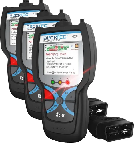Vista 9 de BLCKTEC Herramienta de diagnóstico del escáner OBD2 Bluetooth 420 – Lector de código de vehículo para coche – Borra la luz del motor – Viene