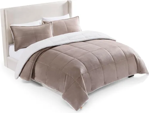 Vista 12 de UGG Blissful - Juego de edredón tamaño King, cálido y reversible, 3 piezas, color azul imperial Fits King & California King Beds, Cozy & Soft