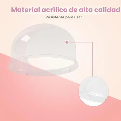 Vista 2 de ROVSUN Cubierta de algodón acrílico para máquina de azúcar de 21 pulgadas, escudo de burbujas para máquina comercial de hilo dental transparente