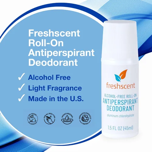Vista 3 de Freshscent Desodorante roll-on sin alcohol, 1.5 onzas, paquete de 96