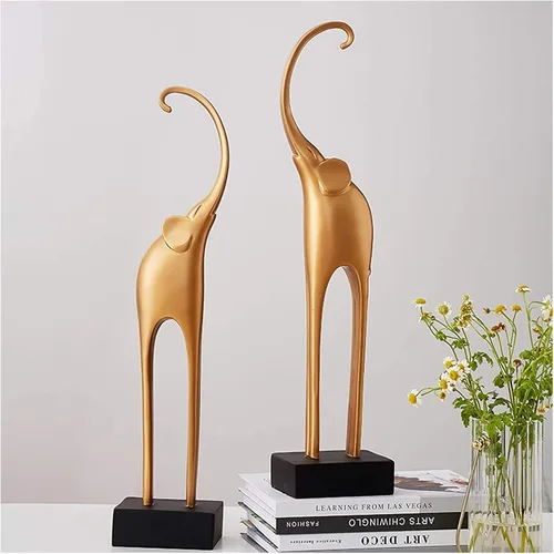 Vista 5 de Escultura de estatua de mesa, escultura de estilo simple y lujoso, decoración de elefante, sala de estar, entrada, gabinete de vino, estatua
