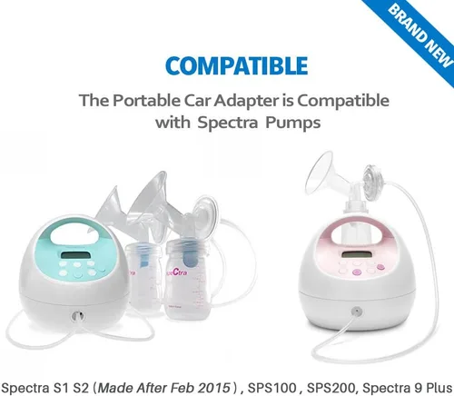 Vista 2 de Adaptador de encendedor de vehículo de automóvil de 12 voltios para extractor de leche Spectra S1, S2 - Adaptador de corriente de repuesto