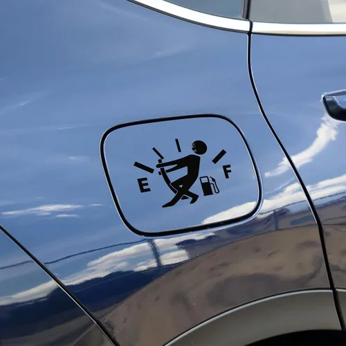 Vista 5 de Cubierta del tanque de combustible Personalidad Funny Fuel Explosion Meter Personalidad Reflectante Pegatinas de coche (negro) Personality Funny