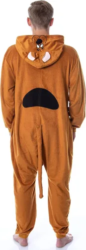 Vista 5 de INTIMO Scooby-Doo - Disfraz de pijama con capucha para hombre, Marrón