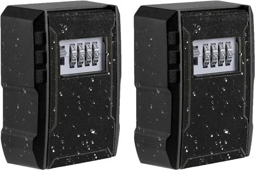 Vista 9 de Caja de bloqueo de llave de capacidad extra grande UPGRADE, caja de bloqueo de llave montada en la pared resistente a la intemperie para llaves
