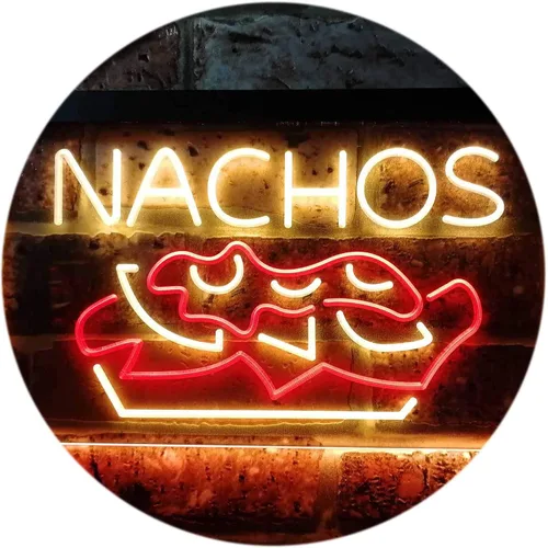 Vista 10 de ADVPRO Nachos Café - Letrero de neón LED de doble color, azul y rojo, 16 x 12 pulgadas, st6s43-i0314-Br