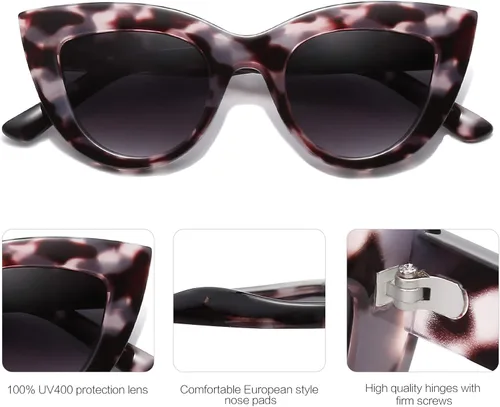 Vista 36 de SOJOS Retro Small Vintage Cat Eye Sunglasses for Women Cute Fashion UV400 Sunnies SJ2939