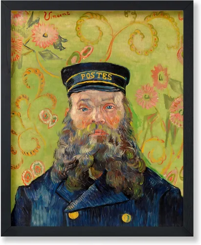 Vista 64 de Poster Master Póster clásico de Van Gogh, impresión impresionista vintage, regalo para artista, pintor, autorretrato, sombrero de paja, dibujo