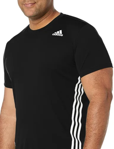 Vista 3 de adidas Aeroready - Camiseta de 3 rayas para hombre, Negro