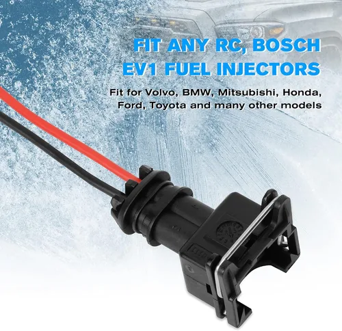 Vista 2 de 8 piezas de conector de inyector de combustible EV1 OBD1 enchufe arnés de cable de cableado coleta telar clip corte para RC, Bosch, Honda, Ford