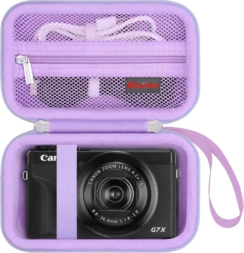Vista 12 de Elonbo Funda para cámara digital Canon PowerShot G7 X Mark III/G7 X Mark II/Canon Powershot SX740 HS/ SX730 HS/ SX720 HS - Funda de transporte