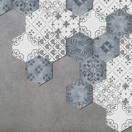 Vista 15 de Alwayspon 10 calcomanías hexagonales antideslizantes para el suelo, para decoración del hogar, despegar y pegar, autoadhesivas, para sala de estar