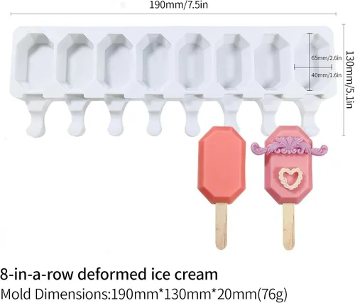 Vista 7 de Herramienta de helado, herramienta de barra de hielo de silicona multirejilla, a prueba de calor, reutilizable, herramienta para hacer helados